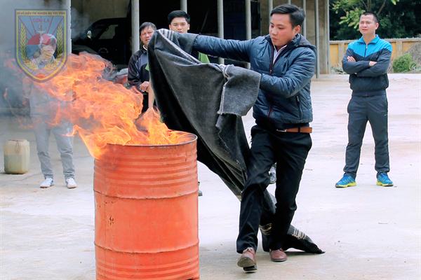 Tập huấn nghiệp vụ công tác PCCC và Cứu hộ cứu nạn năm 2018 tại Cơ sở Điều trị nghiện ma túy tỉnh