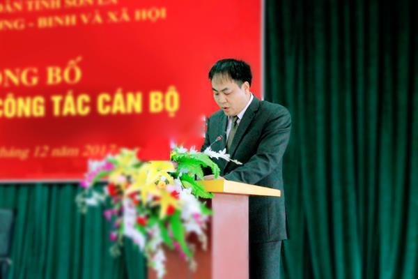 Công bố Quyết định bổ nhiệm Giám đốc Cơ sở Điều trị nghiện ma túy tỉnh Sơn La