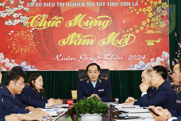 Cơ sở Điều trị nghiện ma túy tỉnh khai xuân trồng cây đầu năm 2024