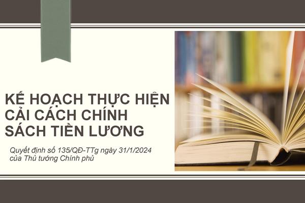 KẾ HOẠCH THỰC HIỆN CẢI CÁCH CHÍNH SÁCH TIỀN LƯƠNG