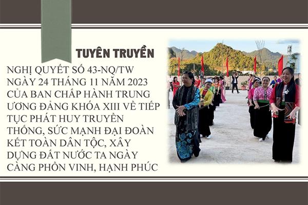 Tuyên truyền " Nghị quyết số 43-NQ/TW ngày 24 tháng 11 năm 2023 của Ban chấp hành Trung Ương Đảng khóa XIII "