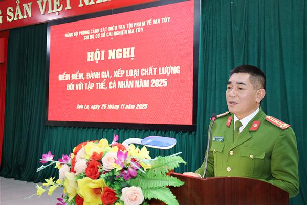 Cơ sở cai nghiện ma túy tổ chức Hội nghị kiểm điểm, đánh giá xếp loại chất lượng đối với tập thể, cá nhân năm 2025